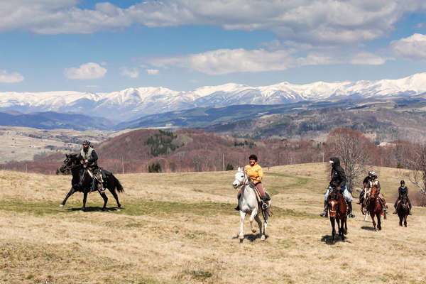 Randonnée à cheval dans les montagnes de Bulgarie