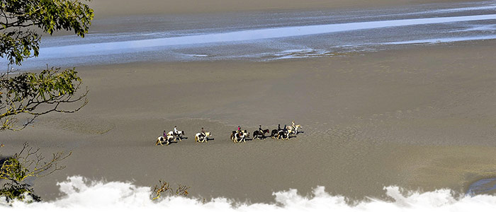 A cheval en bord de mer en France