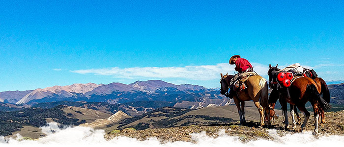 Montagne à cheval en Amérique du Sud