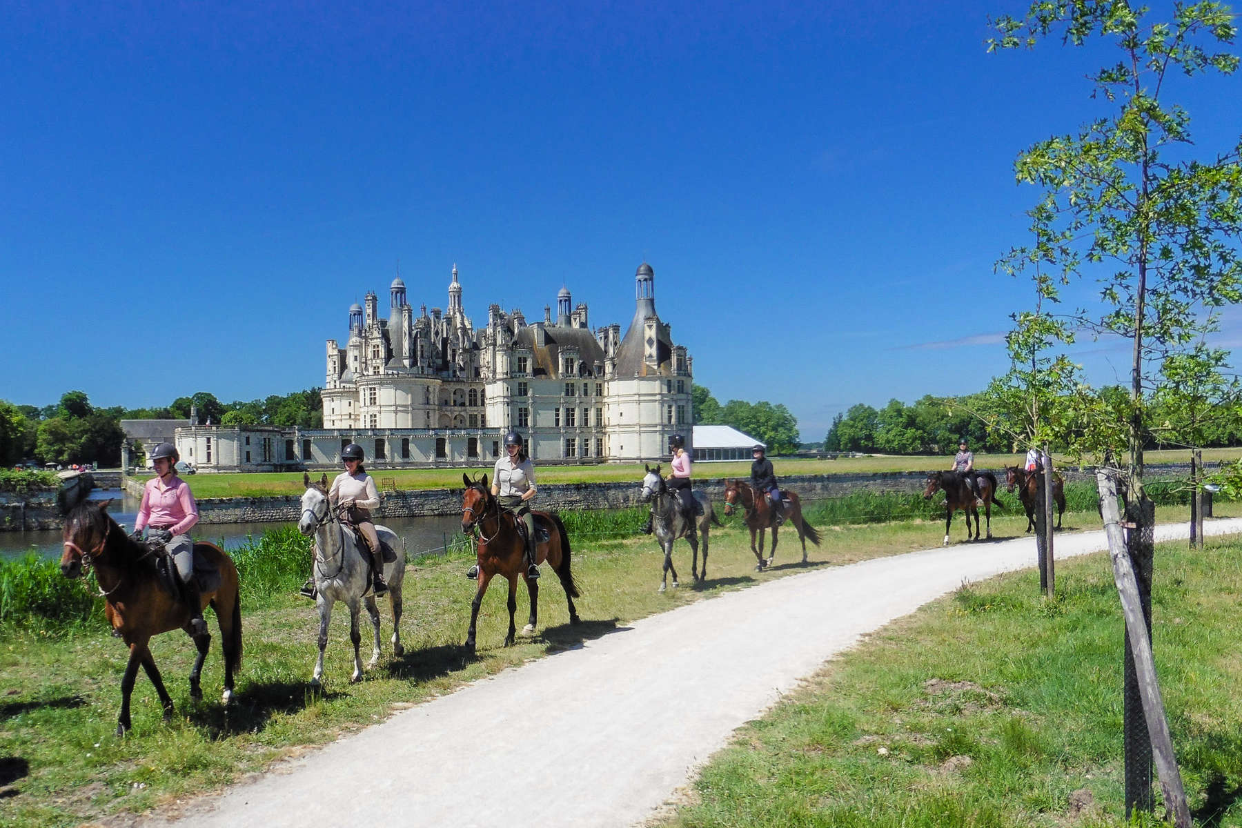 A cheval au château de Chambord