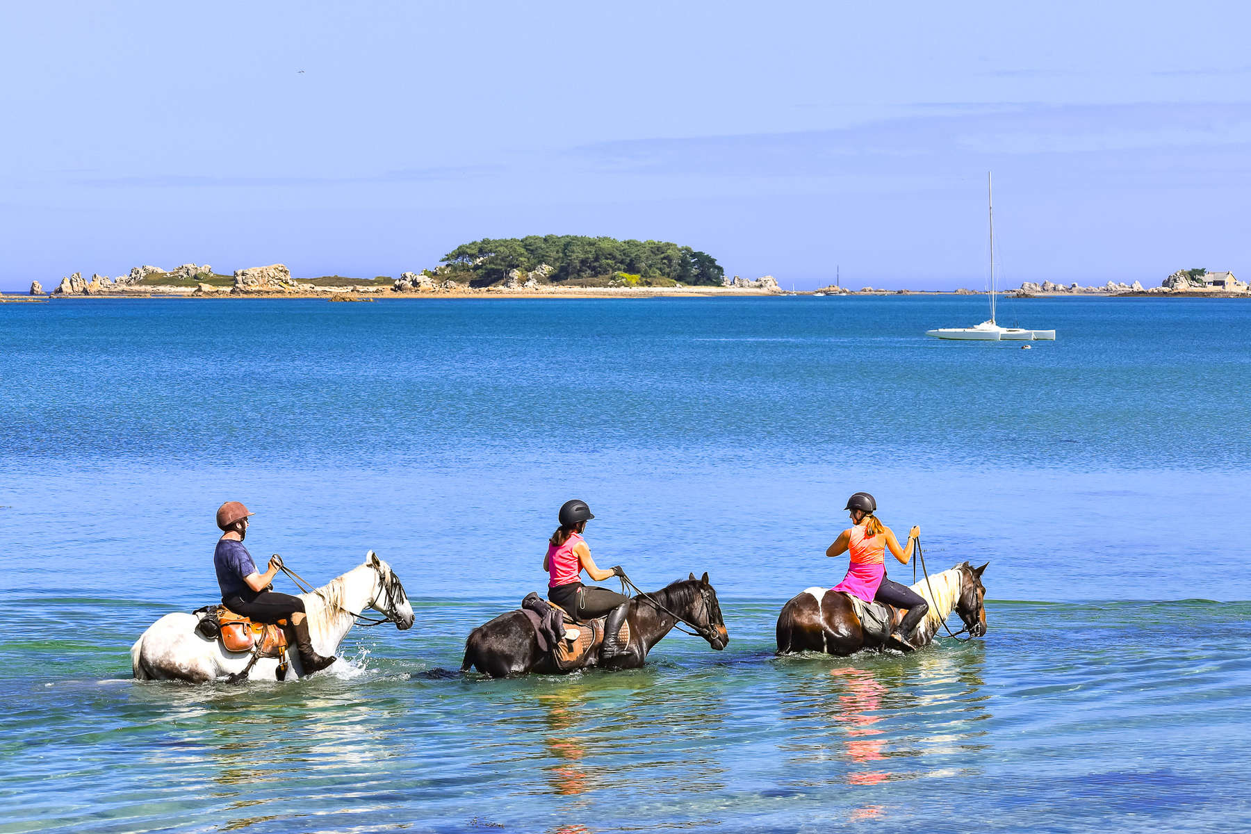 A cheval dans la mer