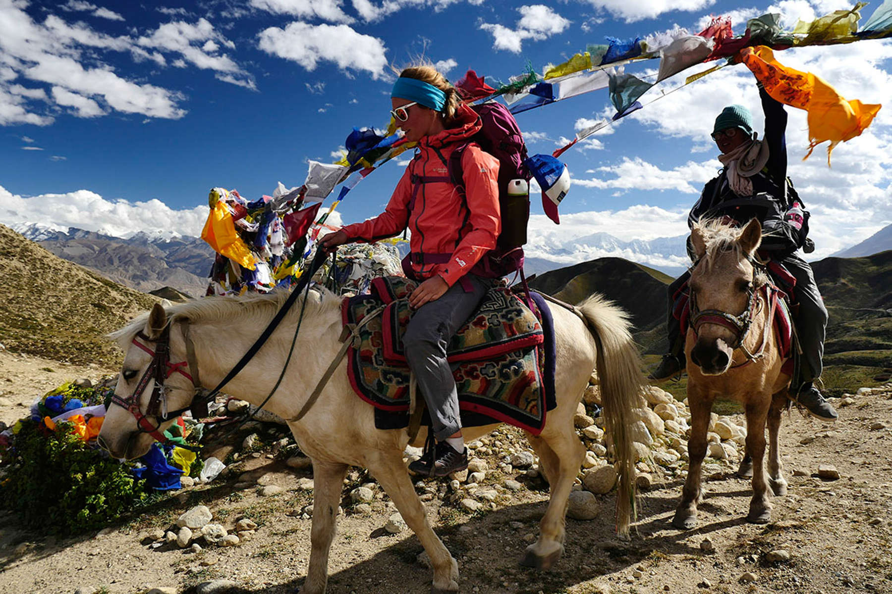 Népal, les montagnes de l'Himalaya à cheval