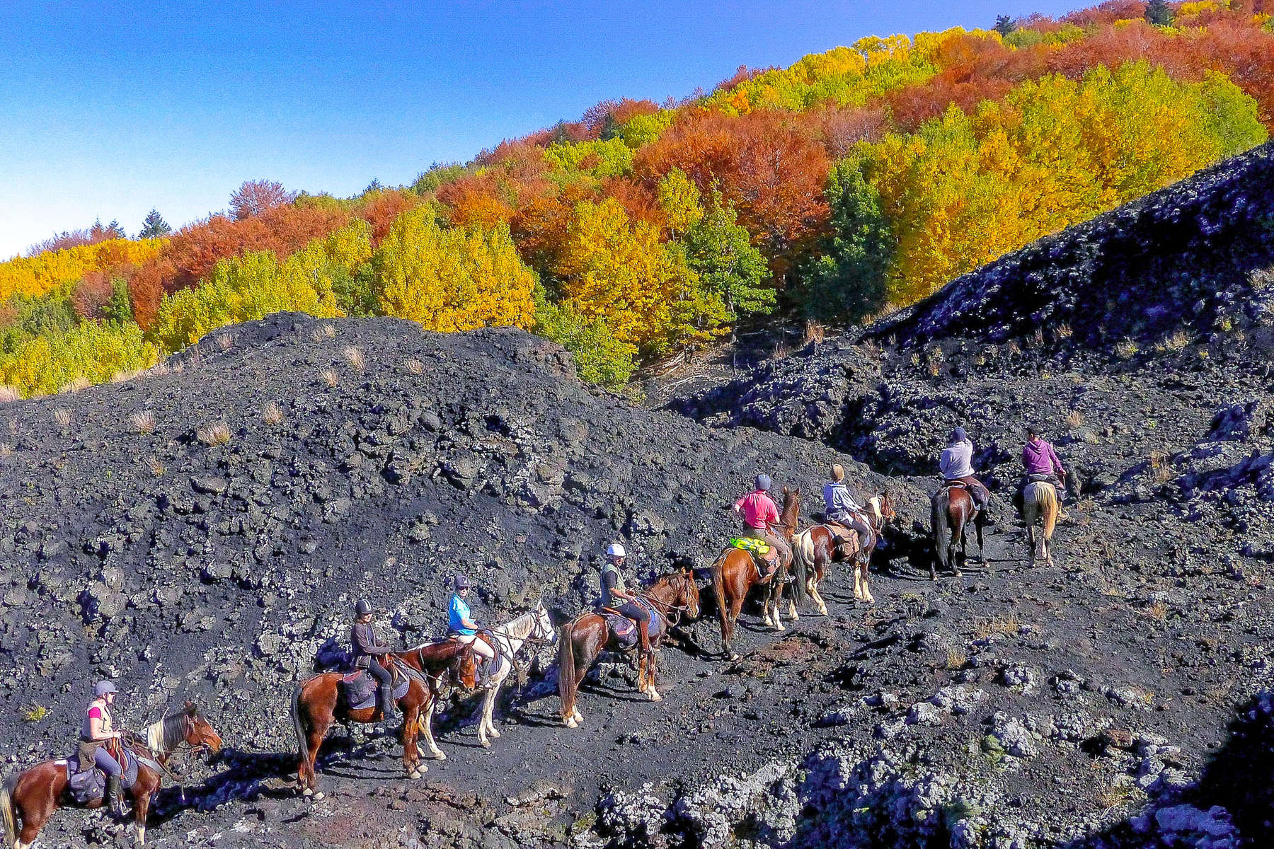 L'Etna à cheval en Sicile