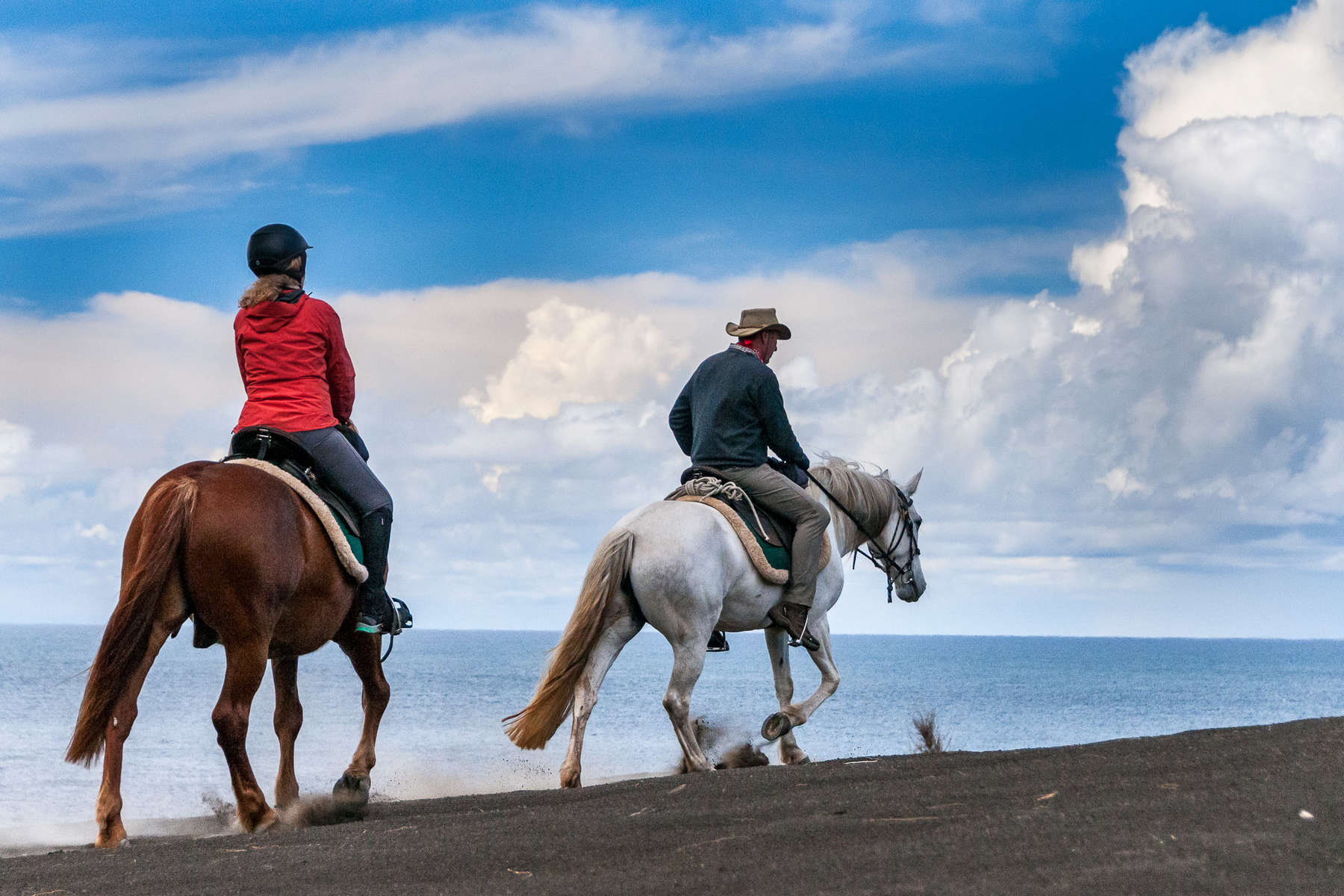Littoral des Açores à cheval