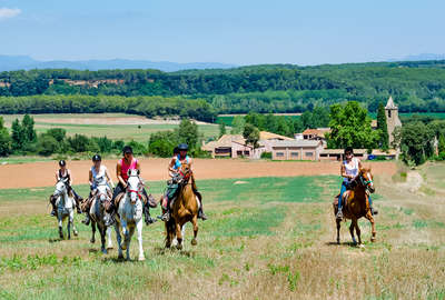 Catalogne et chevaux au galop