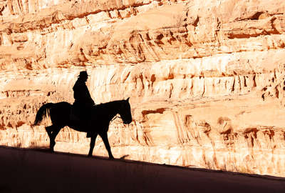 rando à cheval dans le désert du Wadi Rum