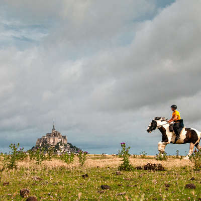 Mont Saint Michel à cheval