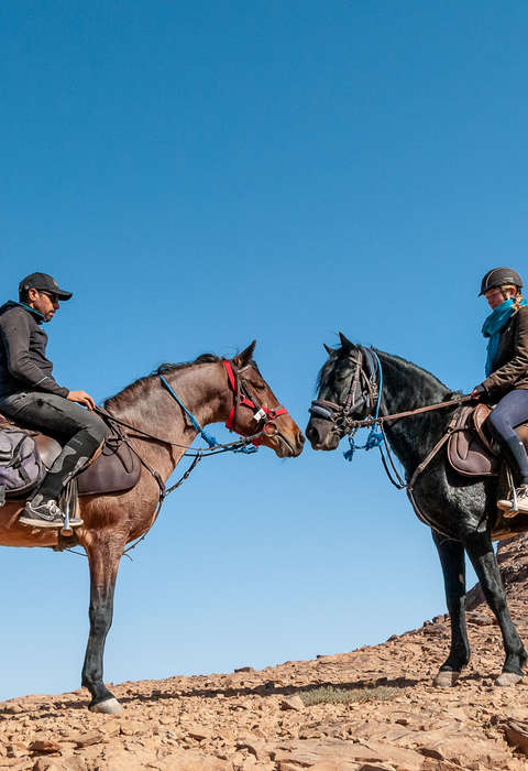 Le désert au Maroc à cheval