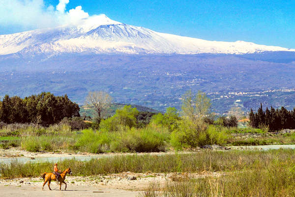 À cheval au pied de l'Etna