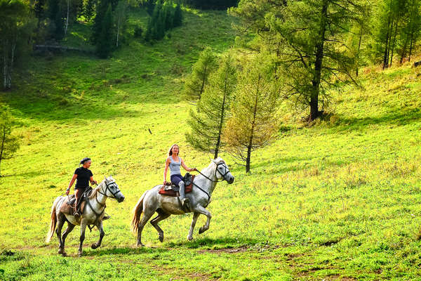 A cheval dans l'Altaï