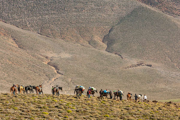 A cheval dans le Haut Atlas au Maroc
