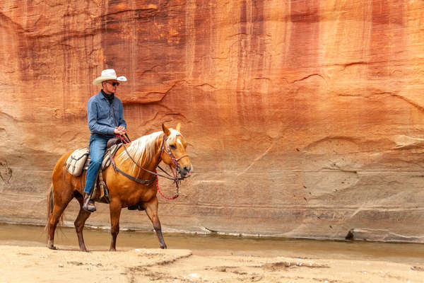 A cheval dans les canyons des USA