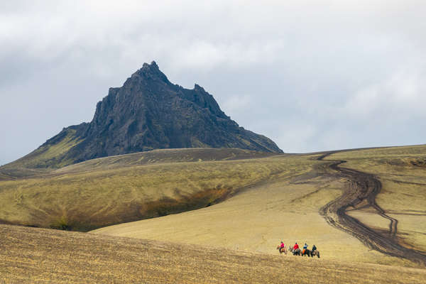 A cheval dans les montagnes islandaises