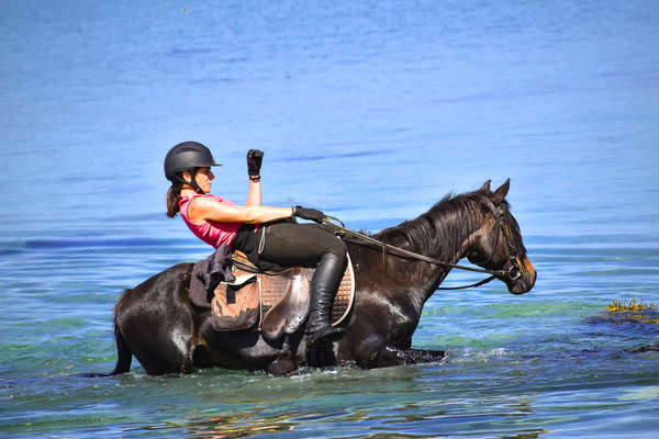 Acrobaties dans l'eau