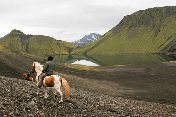 Cavalier sur le mont Hekla
