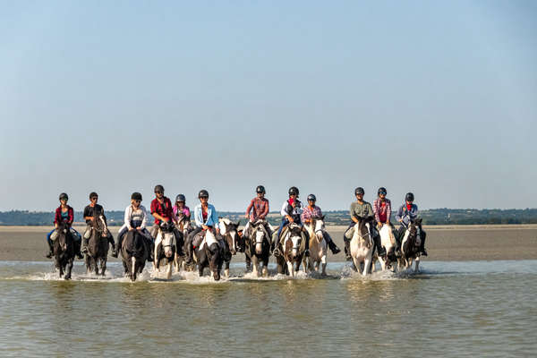 Cavaliers au Mont Saint Michel