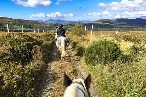 Cavaliers dans les vallées d'Irlande