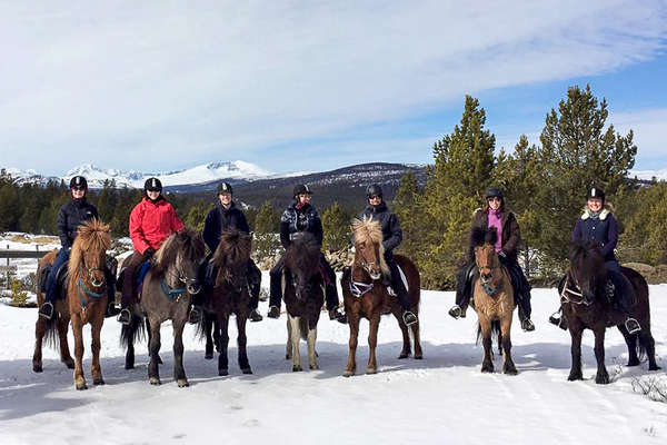 Randonnée à cheval en hiver en Norvège