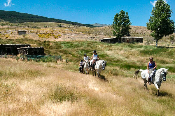 Cavaliers en randonnée dans la Sierra Nevada