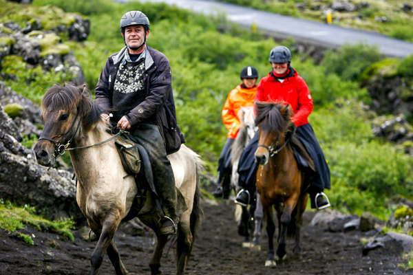 Cavaliers en randonnée en Islande