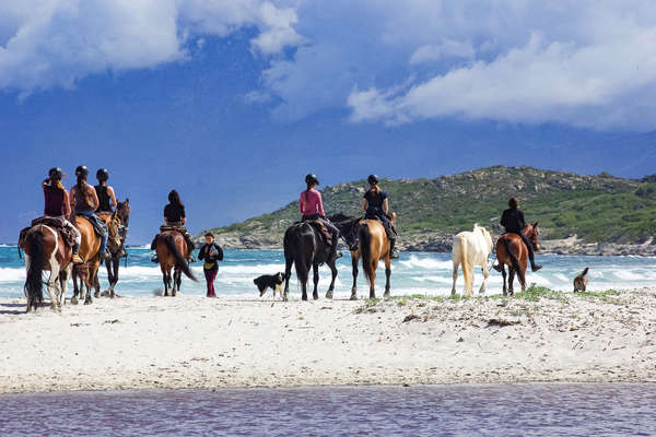 Cavaliers sur les plages corses