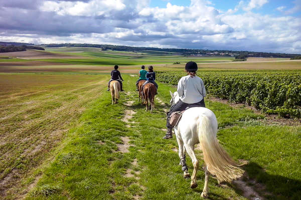 Champagne à cheval