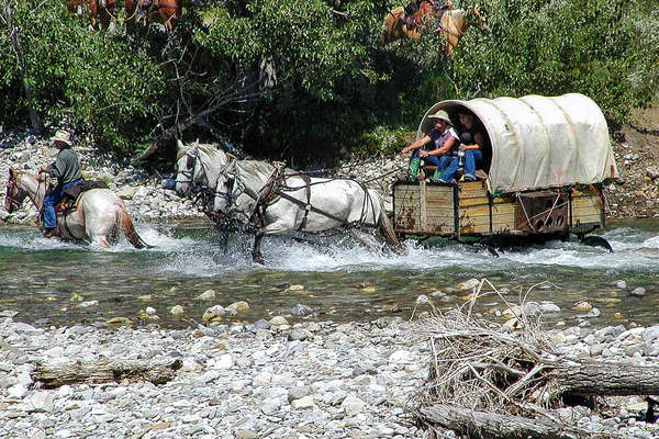 Chariot attelé au Canada