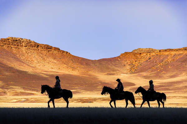 Coucher de soleil en Namibie