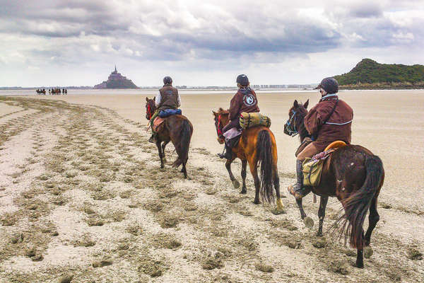 Dans le sable du Mont St Michel