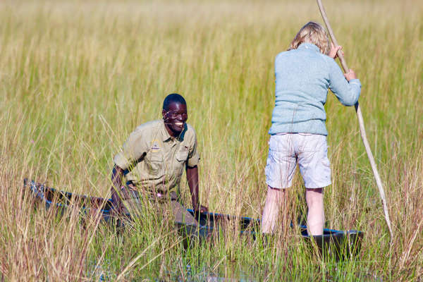 Delta de l'Okavango en mokoro