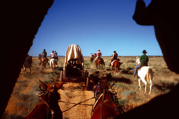 A cheval dans le Far West américain