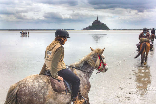 Les sabots dans l'eau au Mont St Michel