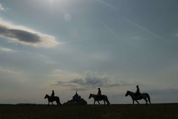 Mont Saint Michel à cheval