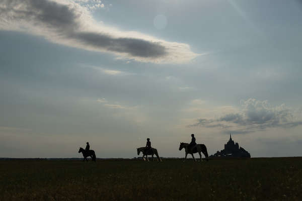 Mont Saint Michel à cheval