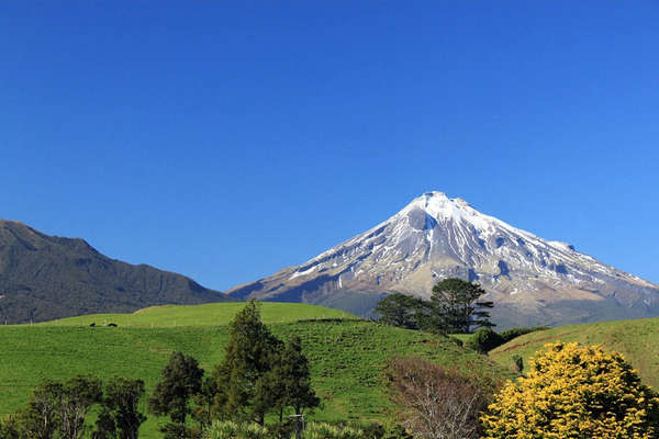 Nouvelle-Zélande et ancien volcan