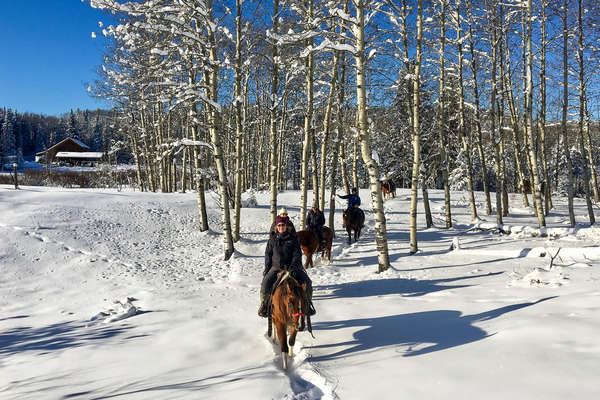 Rando à cheval en hiver au Canada