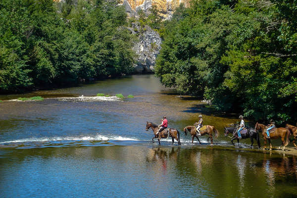 Randonnée à cheval dans le Lot