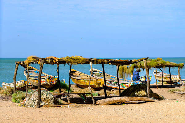 Sénégal à cheval sur la plage