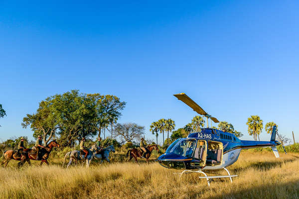 Survol du delta de l'Okavango