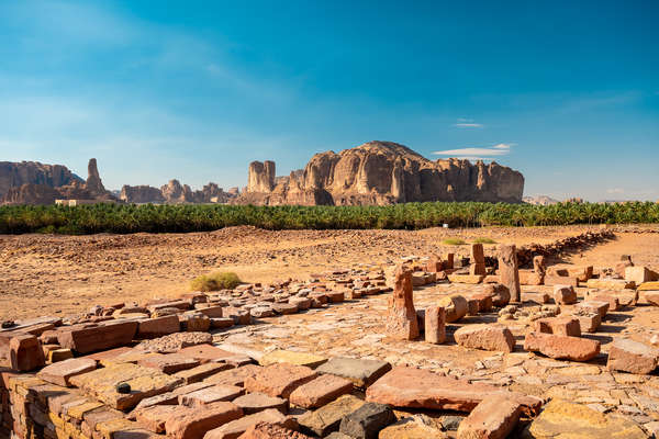 Vestiges de l'ancienne ville de Dadane près la palmeraie d'Al Ula